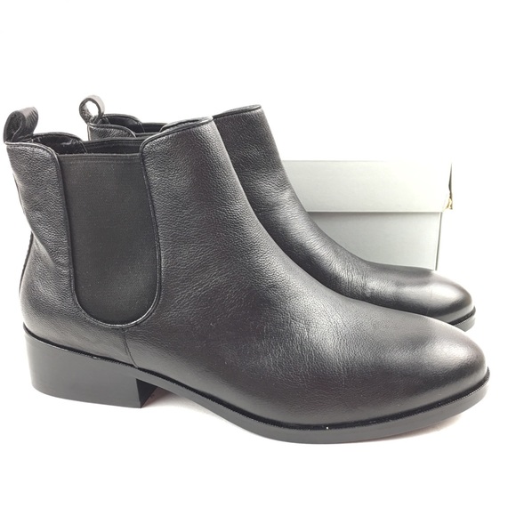 New Cole Haan Boots Landsman Black Leather Chelsea - Picture 3 of 8